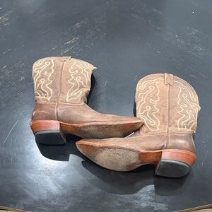Tan and Brown Western Cowboy Boots